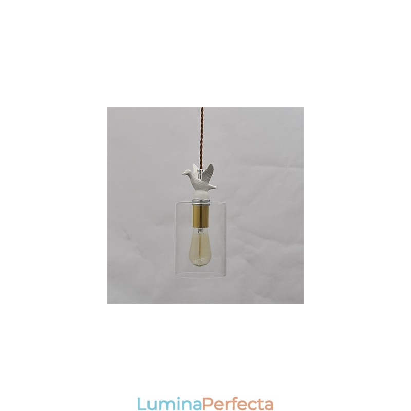 Candelabru din sticlă creativă cu abajur din sticlă