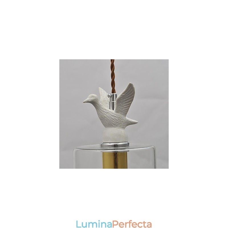 Candelabru din sticlă creativă cu abajur din sticlă