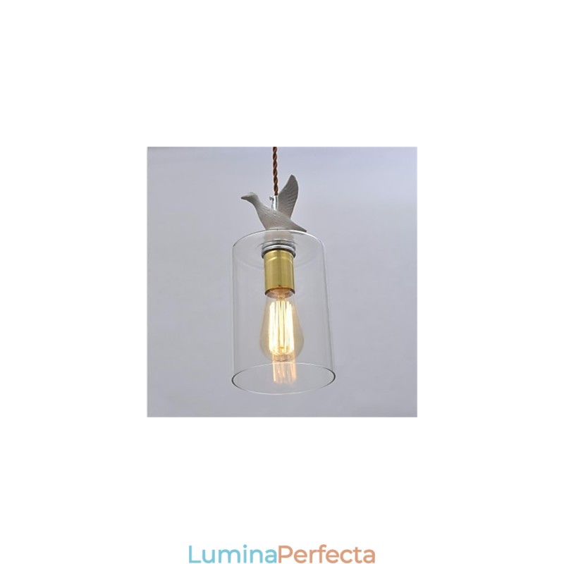 Candelabru din sticlă creativă cu abajur din sticlă