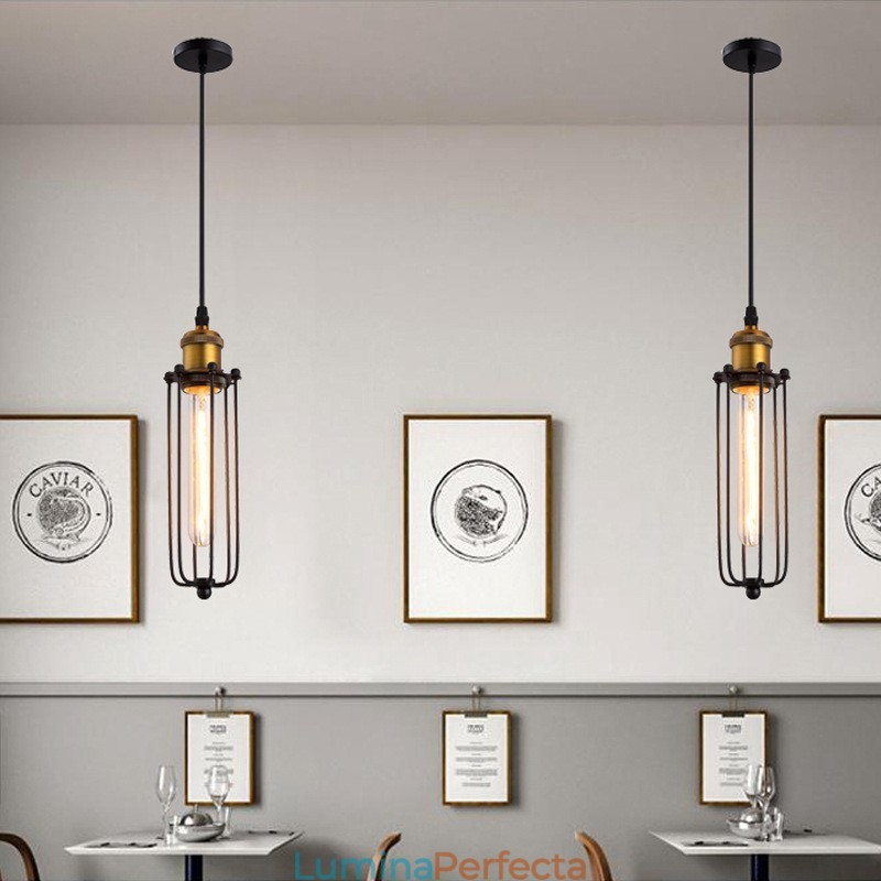 Line Country Stil industrial Gladiator creativ care restaurează moduri antice Lampă suspendată Droplight cu un singur cap