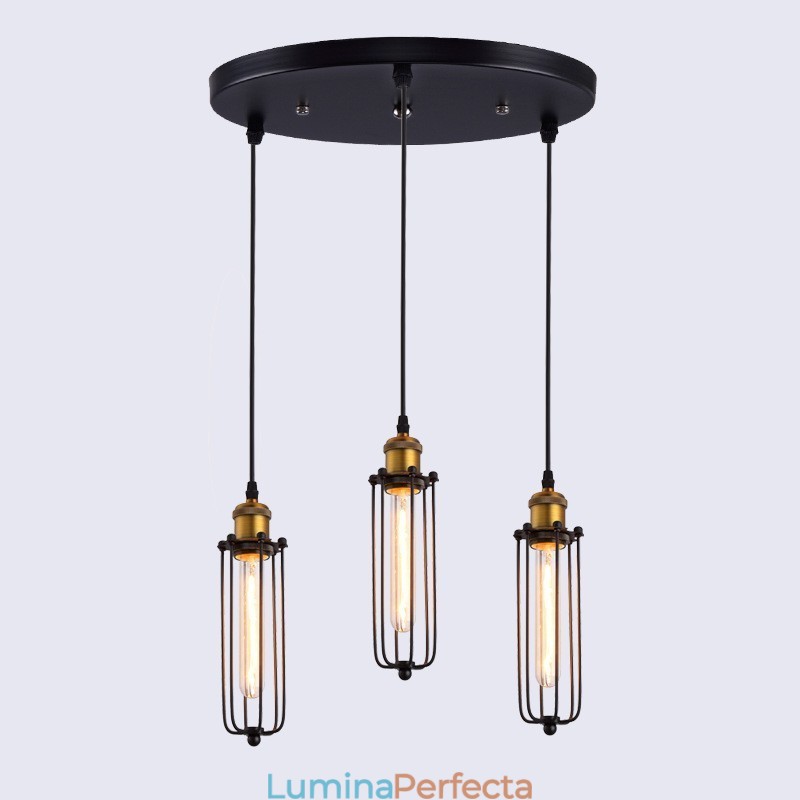 Line Country Stil industrial Gladiator creativ care restaurează moduri antice Lampă suspendată Droplight cu un singur cap