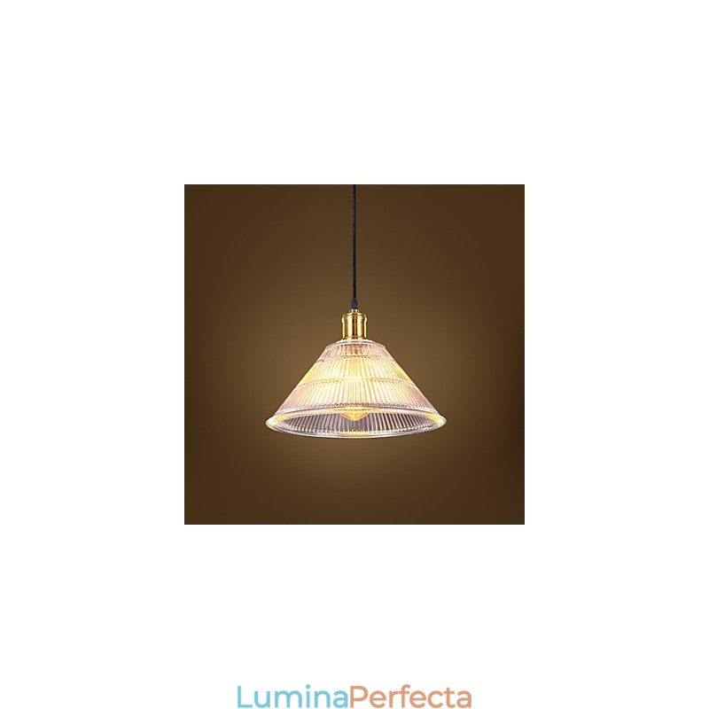 Lampă retro Droplight Falls din sticlă industrială rurală americană contractată