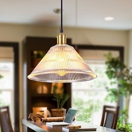 Lampă retro Droplight Falls din sticlă industrială rurală americană contractată