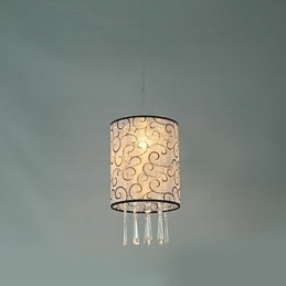 Lampă suspendată galvanizată, modernă, contemporană, din cristal, în stil mini