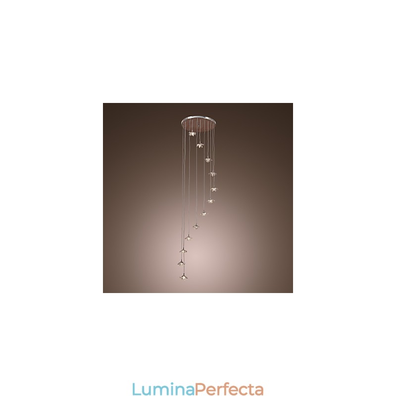 Lampă suspendată modernă, contemporană, în stil mini, din metal cromat