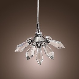 Lampă suspendată modernă, contemporană, în stil mini, din metal cromat