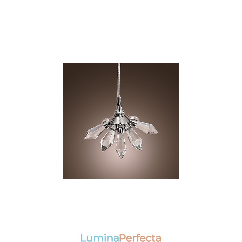 Lampă suspendată modernă, contemporană, în stil mini, din metal cromat