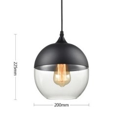 Lampă candelabru din sticlă din fier forjat de la Nordic Creative Stair Shop