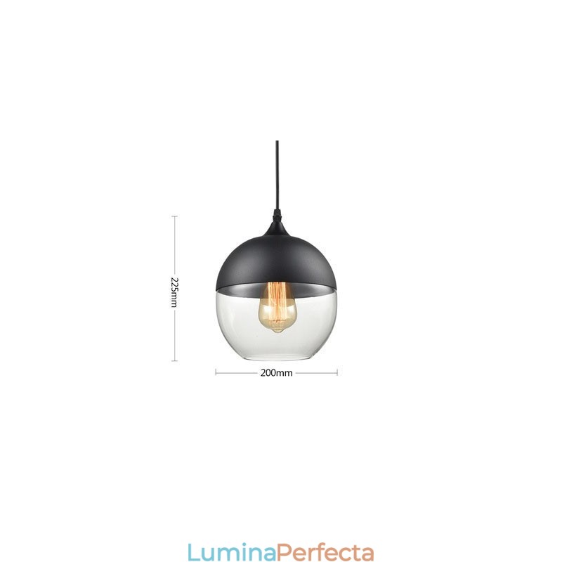 Lampă candelabru din sticlă din fier forjat de la Nordic Creative Stair Shop