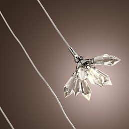 Lampă suspendată modernă, contemporană, în stil mini, din metal cromat