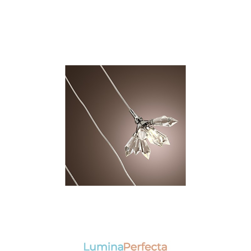 Lampă suspendată modernă, contemporană, în stil mini, din metal cromat