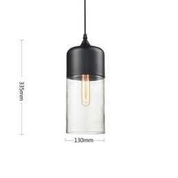 Lampă candelabru din sticlă din fier forjat de la Nordic Creative Stair Shop
