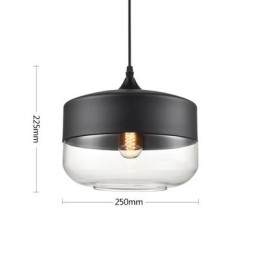 Lampă candelabru din sticlă din fier forjat de la Nordic Creative Stair Shop