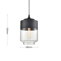 Lampă candelabru din sticlă din fier forjat de la Nordic Creative Stair Shop