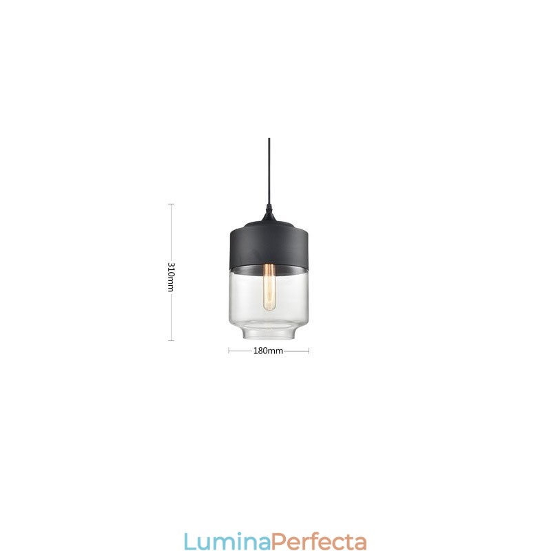 Lampă candelabru din sticlă din fier forjat de la Nordic Creative Stair Shop