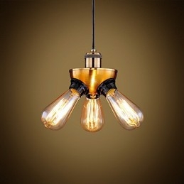 Lampă industrială din cupru cu cap de trei picioare americană