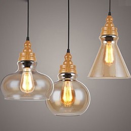 Lampă creativă din cristal cu granulație de lemn nord-americană, care restaurează lumina străvechilor