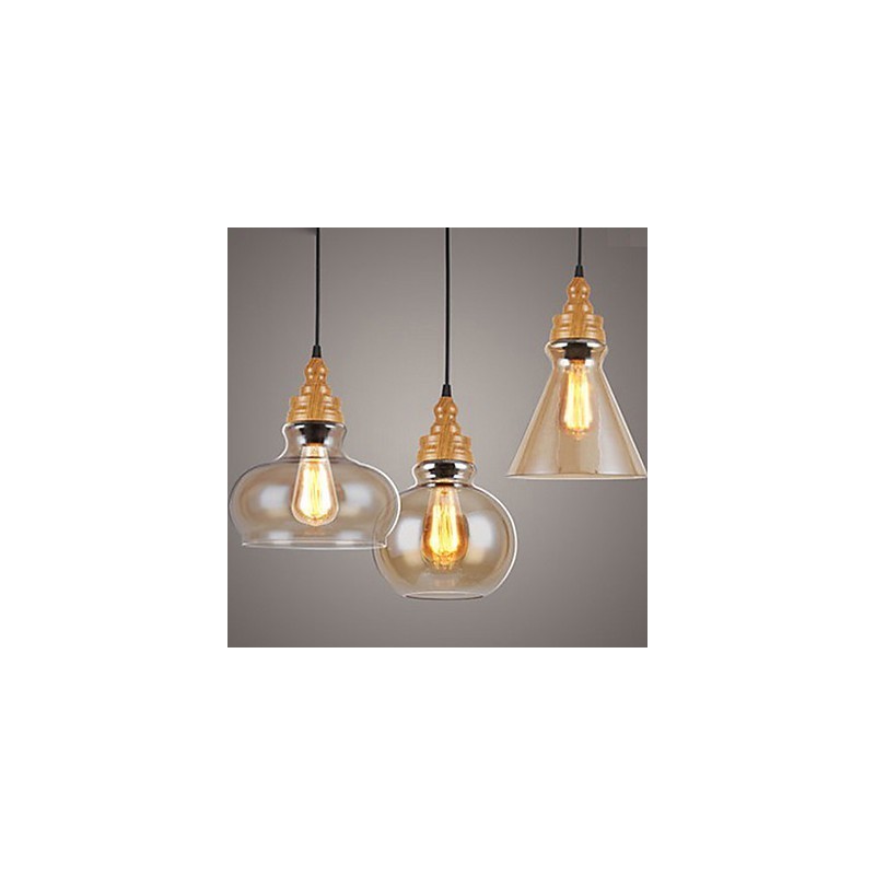 Lampă creativă din cristal cu granulație de lemn nord-americană, care restaurează lumina străvechilor