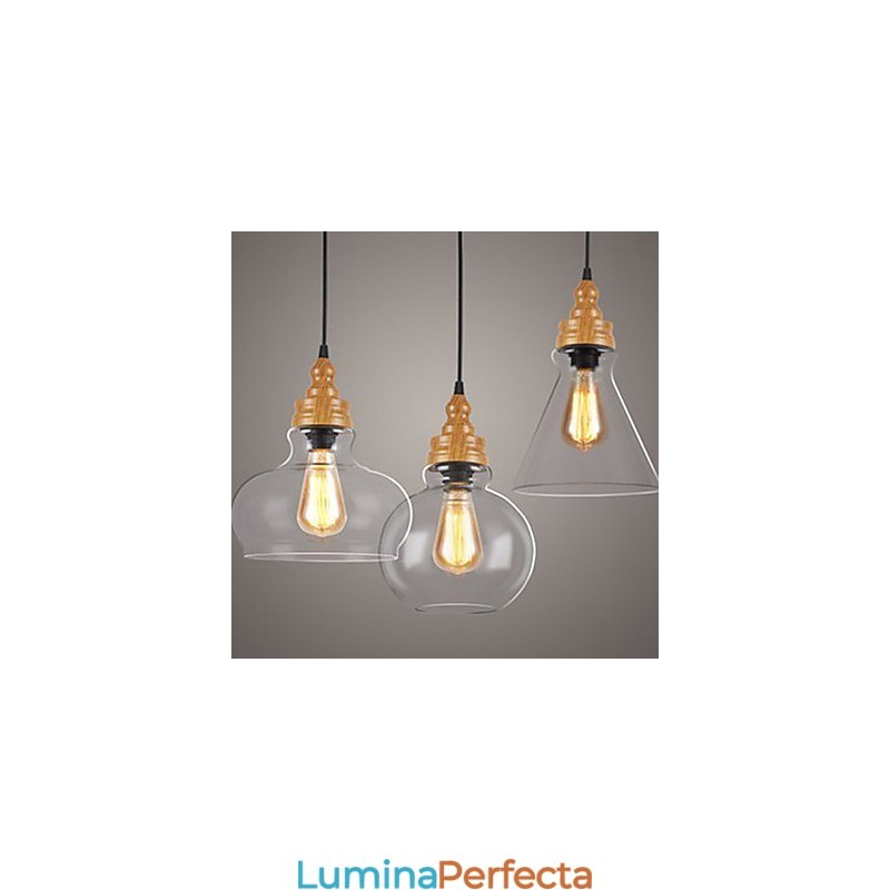 Lampă creativă din cristal cu granulație de lemn nord-americană, care restaurează lumina străvechilor