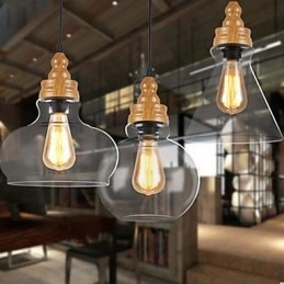Lampă creativă din cristal cu granulație de lemn nord-americană, care restaurează lumina străvechilor
