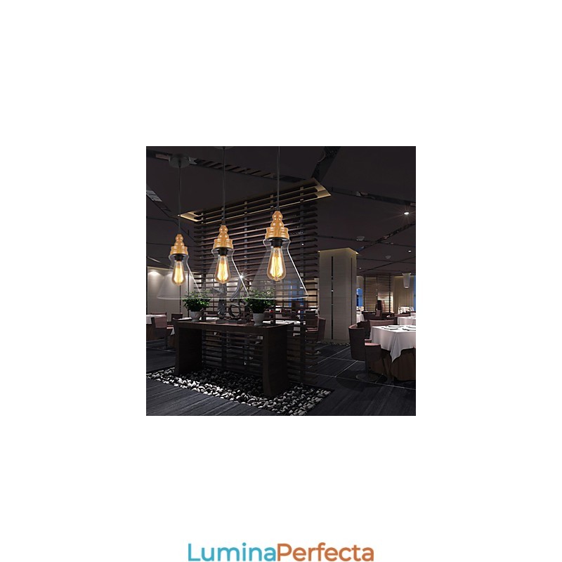 Lampă creativă din cristal cu granulație de lemn nord-americană, care restaurează lumina străvechilor