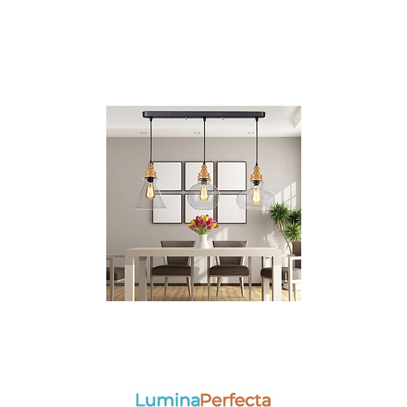 Lampă creativă din cristal cu granulație de lemn nord-americană, care restaurează lumina străvechilor