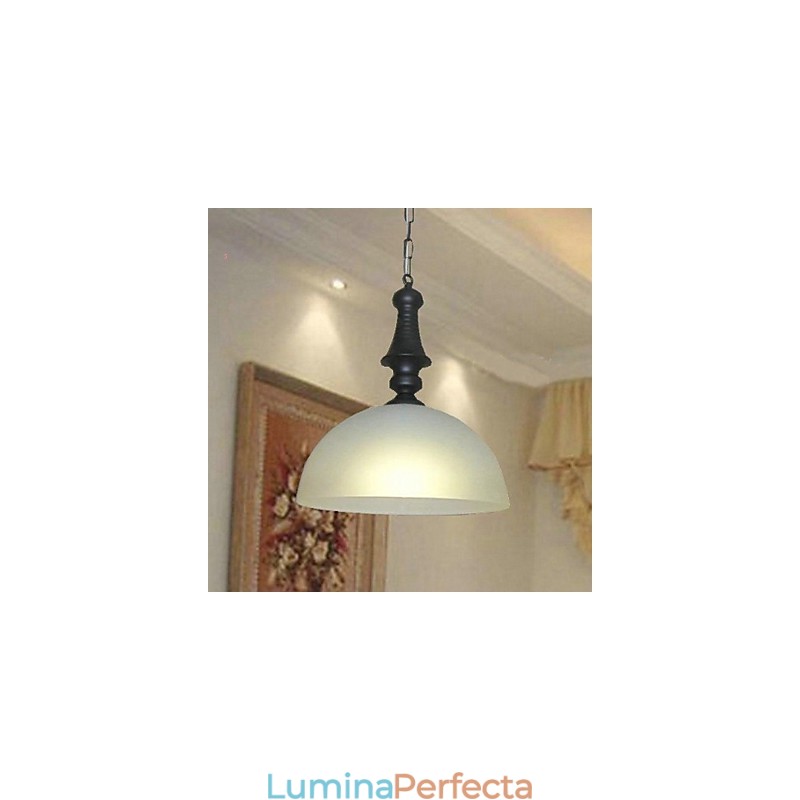 Lampă suspendată din metal cu pictură în stil clasic bol tradițional