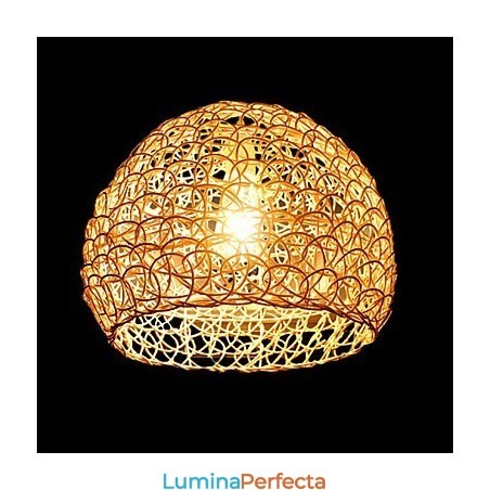 Lampă modernă din ratan, cu un singur cap, țesut cu artă Cany Lampă modernă din ratan, cu un singur cap, țesut cu artă Cany