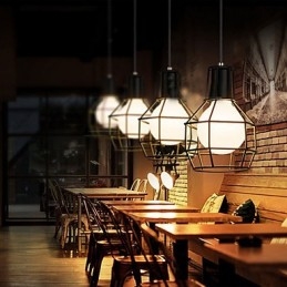 Lampă suspendată din metal galvanizat Country Garage