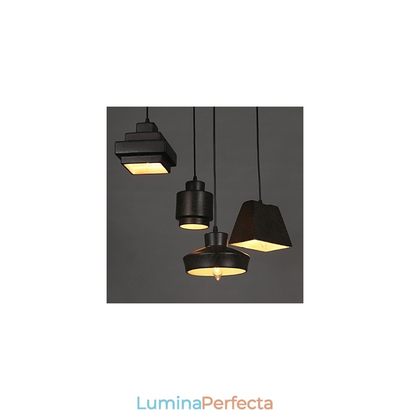 American Country Retro Candelabru din sticlă Rusty Sitting Droplight