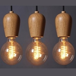 Country Mini Style Altele Lemn Bambus Pendant Lampă Garaj