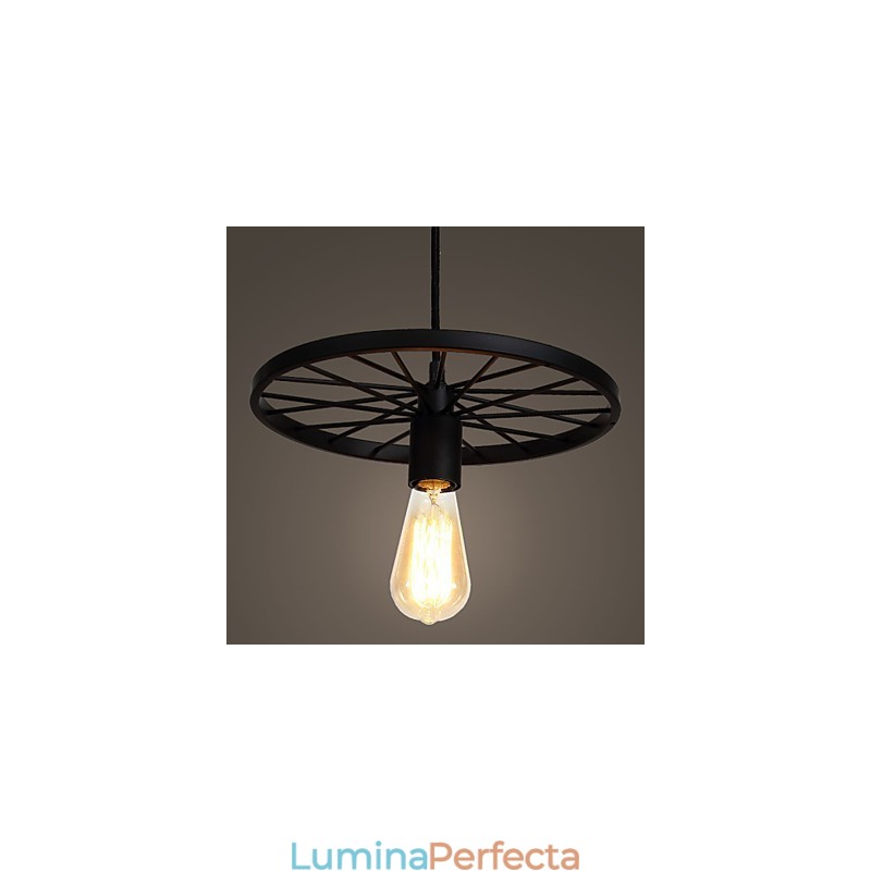 Loft Retro Lămpi suspendate american country din fier forjat Candelabru stil industrial roată