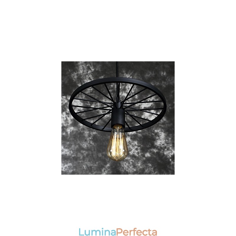 Loft Retro Lămpi suspendate american country din fier forjat Candelabru stil industrial roată