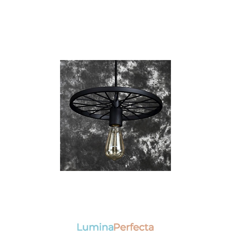Loft Retro Lămpi suspendate american country din fier forjat Candelabru stil industrial roată