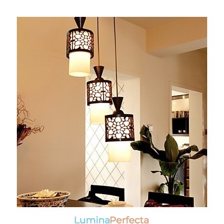 Stil modern chinezesc Clasic din lemn masiv Tambur Creativ cu un singur cap Droplight Lampă Stil modern chinezesc Clasic din lemn masiv Tambur Creativ cu un singur cap Droplight Lampă