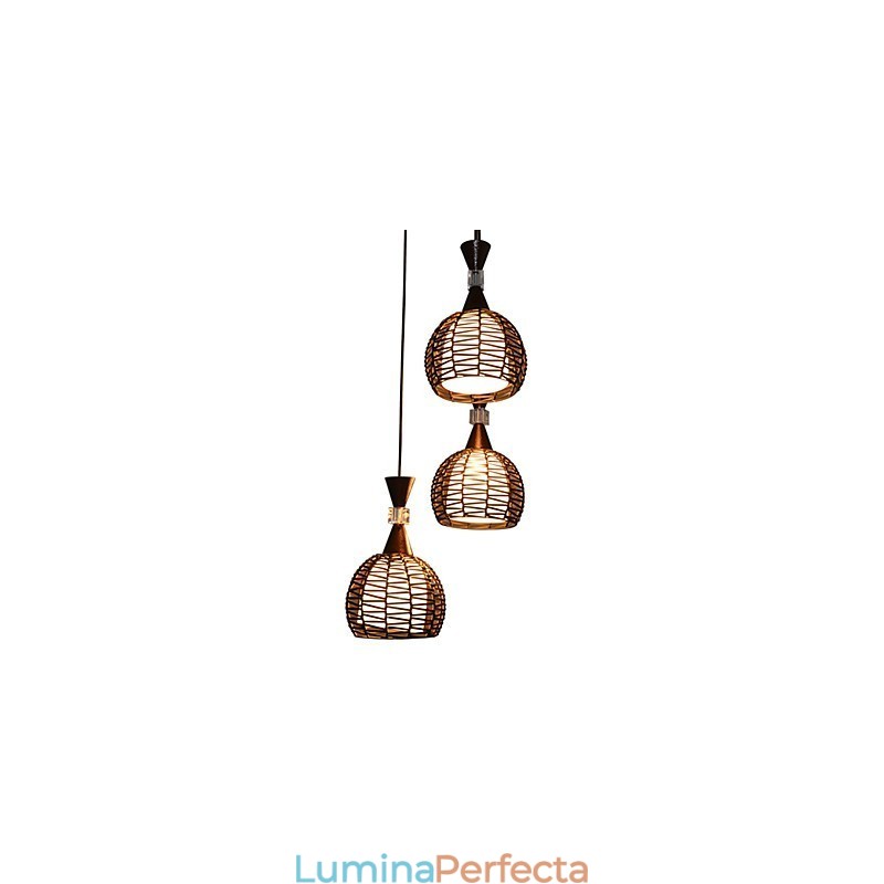 Rural Cany Art Weaving Clasic Contracted Droplight Lampă Lumină