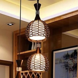 Rural Cany Art Weaving Clasic Contracted Droplight Lampă Lumină