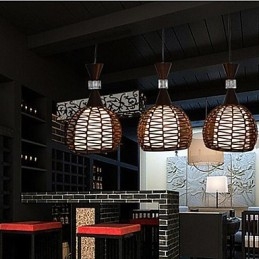 Rural Cany Art Weaving Clasic Contracted Droplight Lampă Lumină