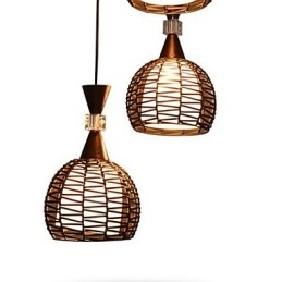 Rural Cany Art Weaving Clasic Contracted Droplight Lampă Lumină
