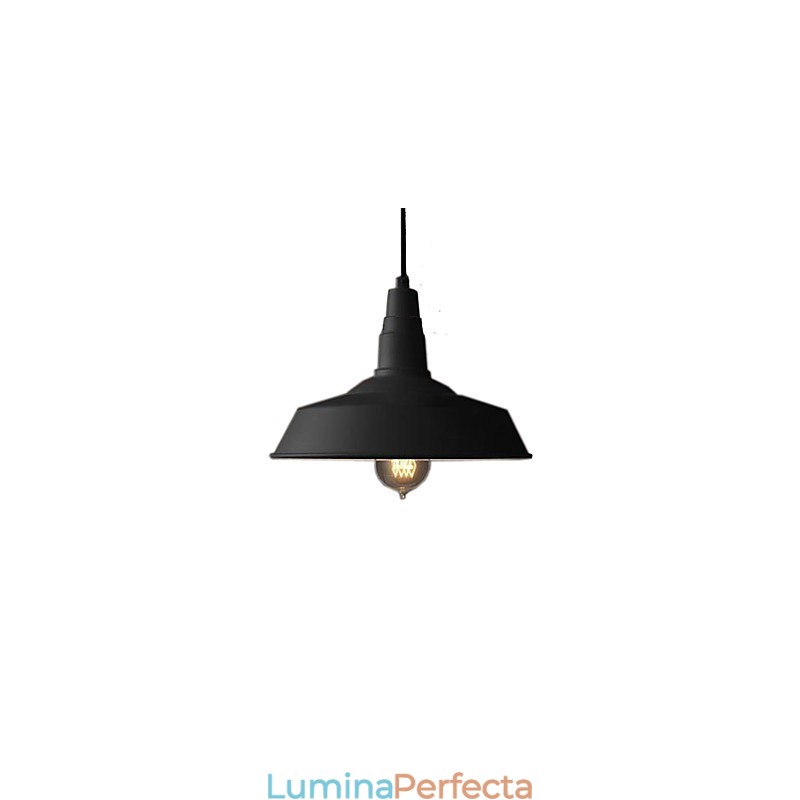 Lampă suspendată din metal cu pictură vintage
