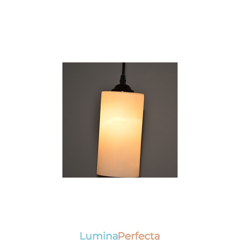 Lumină rotundă, dreptă, din sticlă, cu un singur cap