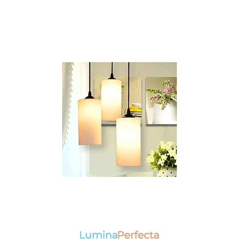 Lumină rotundă, dreptă, din sticlă, cu un singur cap