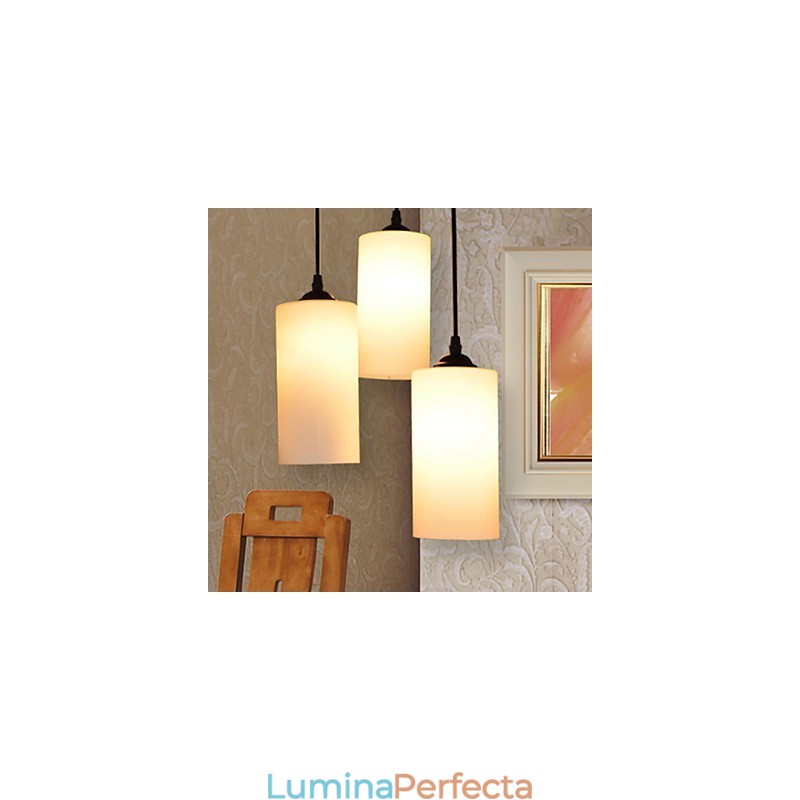 Lumină rotundă, dreptă, din sticlă, cu un singur cap