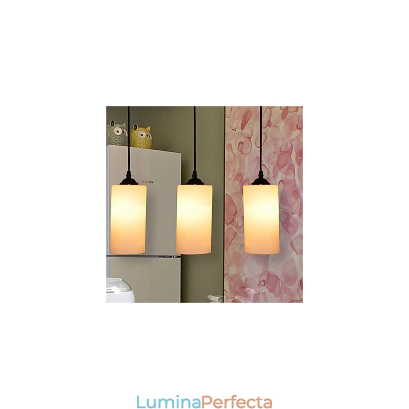 Lumină rotundă, dreptă, din sticlă, cu un singur cap