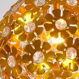 Candelabru din metal auriu în stil mini de cristal modern contemporan