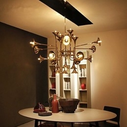 Candelabru din metal galvanizat în stil country mini