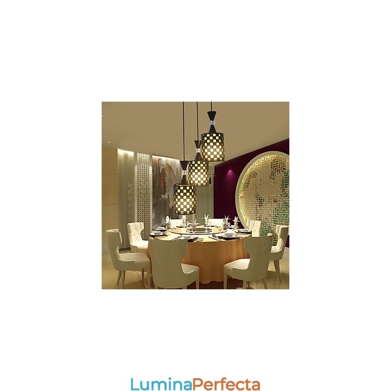 Perforații Nordic Candelabru din Fier forjat Lampă