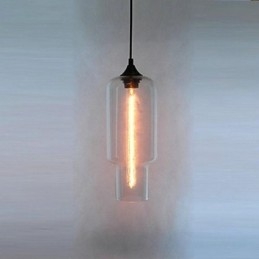 Pandantiv modern din sticlă cu design maro Bubble