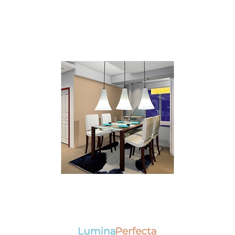 Pâlnie Con Tip de con Un singur cap în formă de trompetă Lumină pentru masă din sticlă Lumină simplă cu lumină Droplight