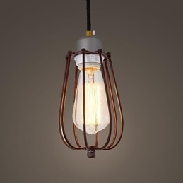 Lampă suspendată din metal cu pictură în stil mini vintage